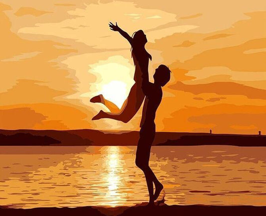 Dancing Couple on the Beach - All Paint by Numbers