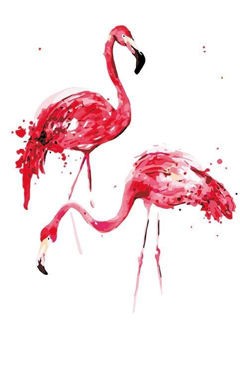 Flamingos Artistic Painting - All Paint by Numbers