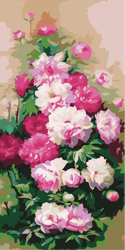 Create your own masterpiece with Rose Floribunda paint by numbers kit