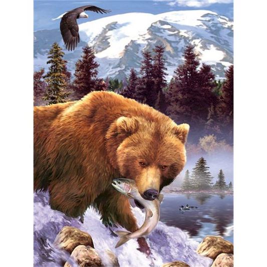 Bear Paint By Number Kit – Masterpiece By Numbers