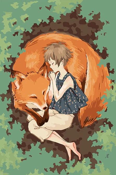 Girl & A Fox Painting