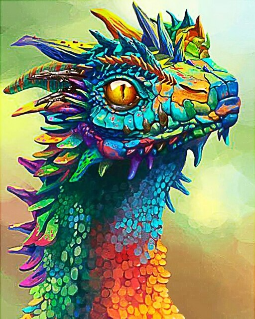 Lizard Dragon - Paint By Numbers