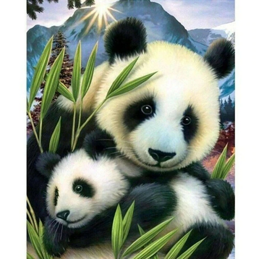 Paint by Numbers DIY Panda Kit for Kids & Adults ,baby Panda Cherry  Blossoms Hammock Easy Beginner's Acrylic Painting wall Art Gift 