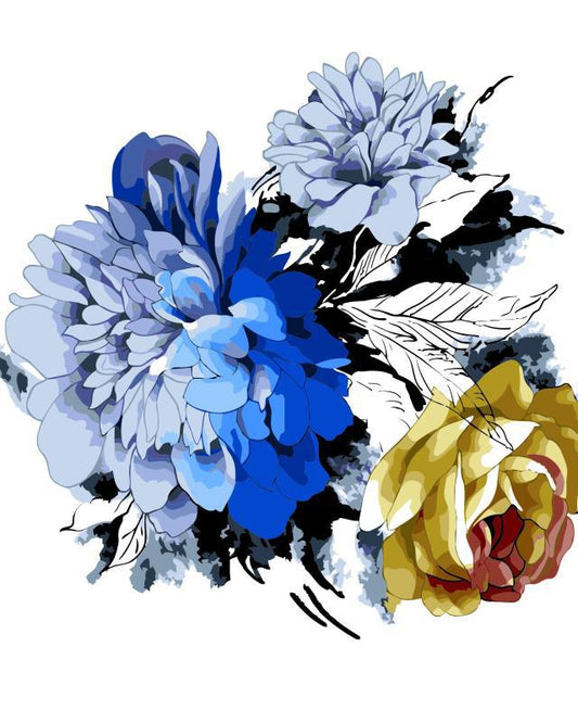 Original Acrylic Floral Wall Hanging Art
