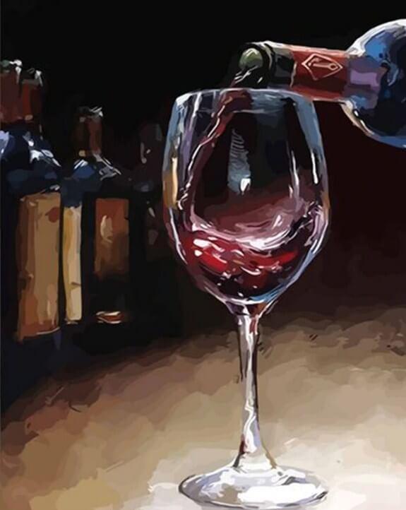 Red Wine Paint by Numbers