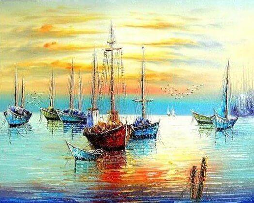 Sailing Boats in the Sea