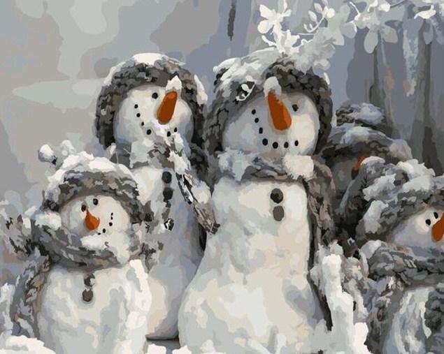 Snowman Paint by Numbers Kit