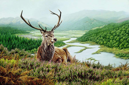 Stag at Loch Shiel - Art by Eric Wilson