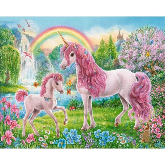 Rainbow Unicorn Kids Canvas – Paint a Piece