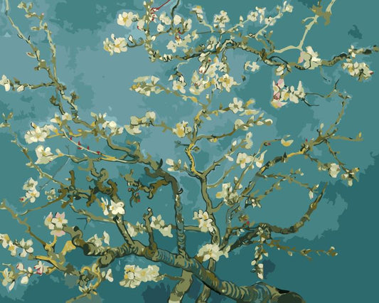 Paint by Numbers Adult Kit Almond Blossom Van Gogh DIY Famous Paintings UK