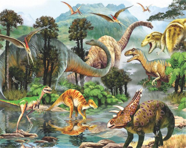 World Of Dinosaurs - Paint By Numbers