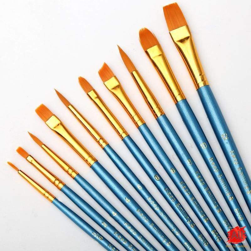 10 Pc Painting Brush Set for Paint by Numbers
