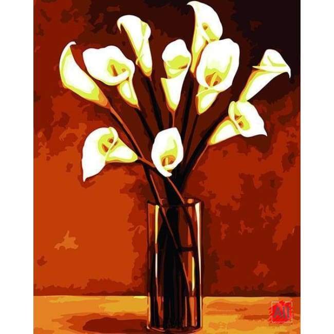 Paint By Numbers - White Lilies