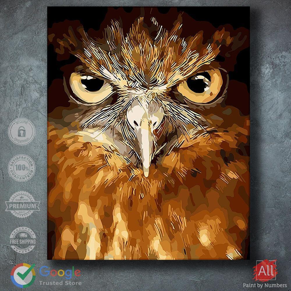 Staring Eagle - Paint by Numbers