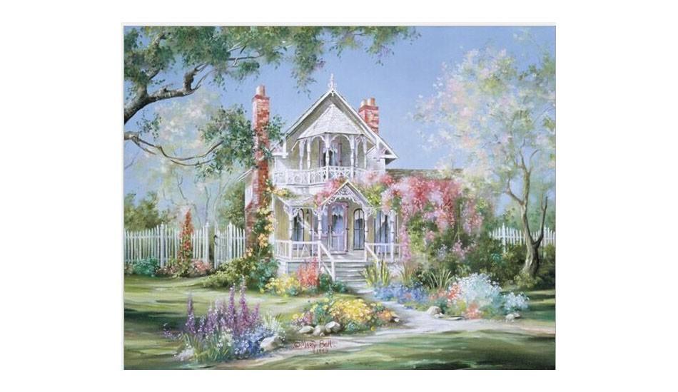 Beautiful Castle & Garden DIY Oil Painting By Numbers - All Paint by numbers