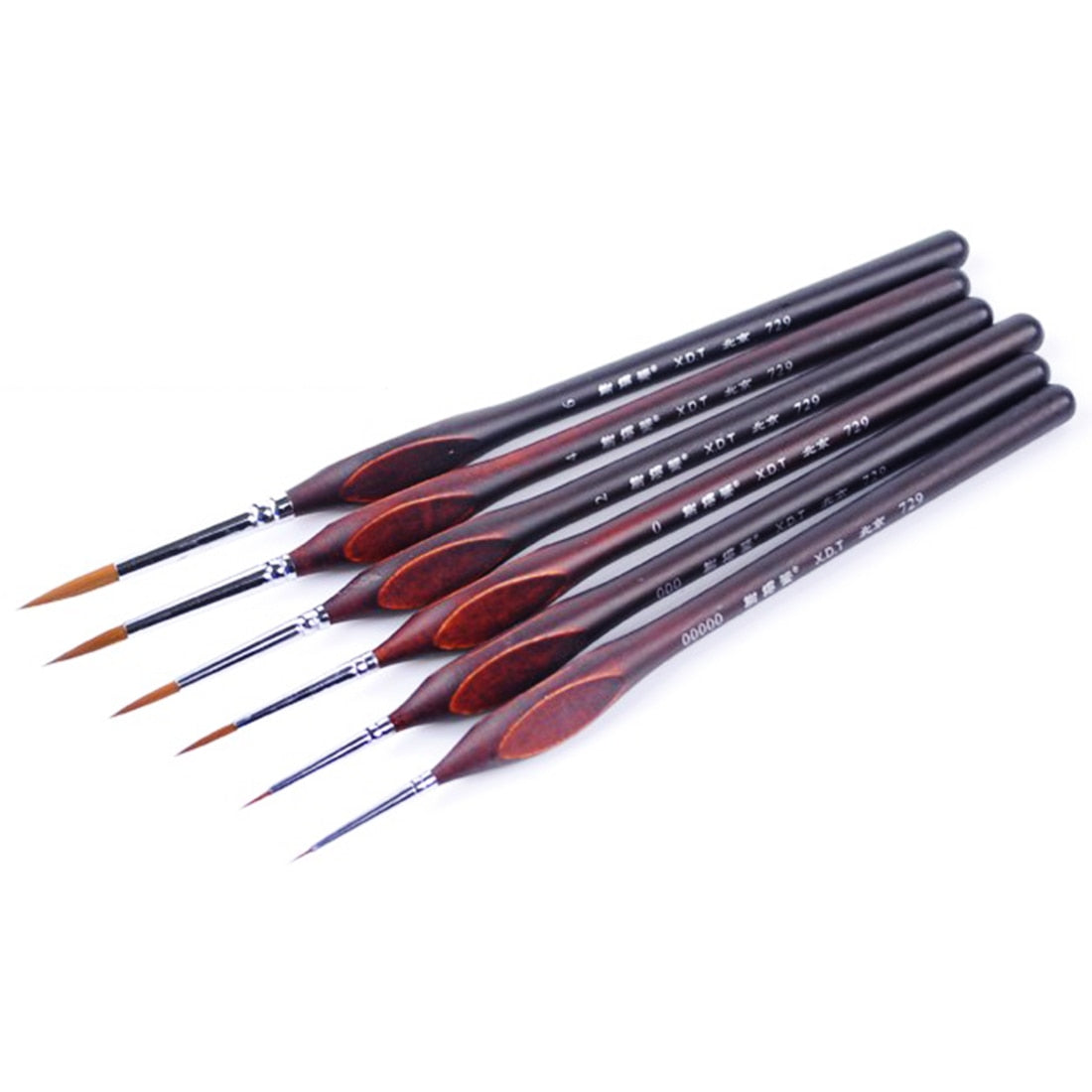 Miniature Brush Set for paint by Numbers - 6Pcs