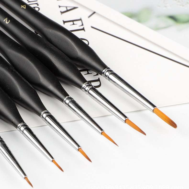 Black body brushes for paint by numbers