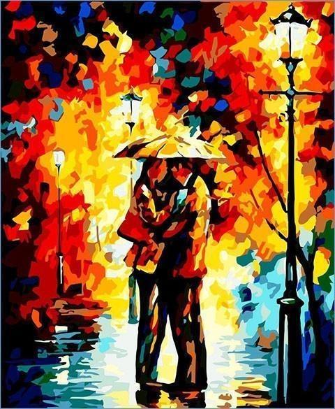 Colorful Couple Painting - All Paint by numbers