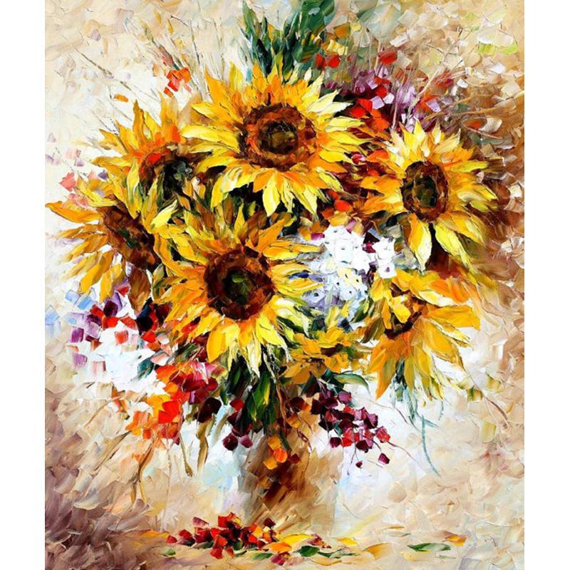 Sunflowers Artistic Painting - All Paint by numbers