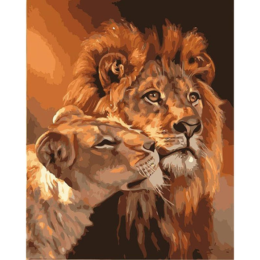 Lions Family Painting - All Paint by numbers