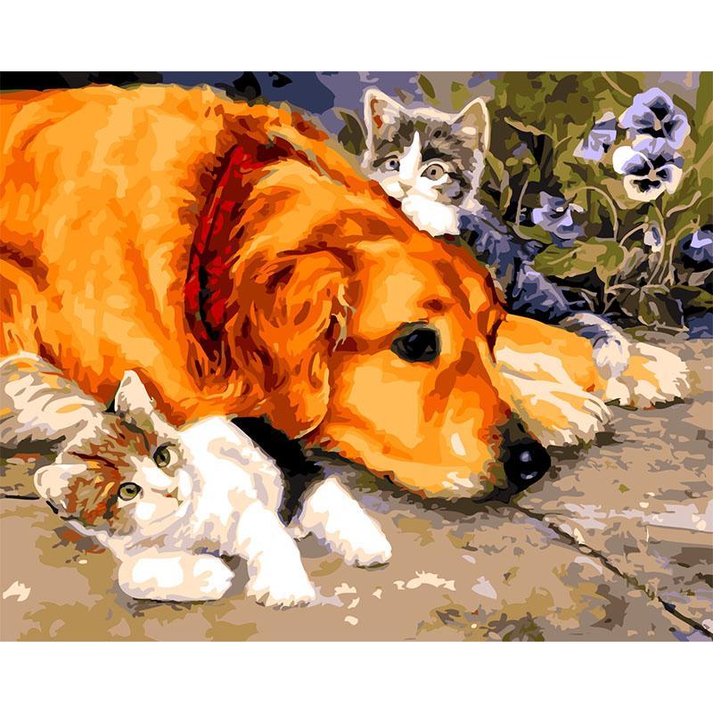 Cat & Dog Pets Lover - All Paint by numbers
