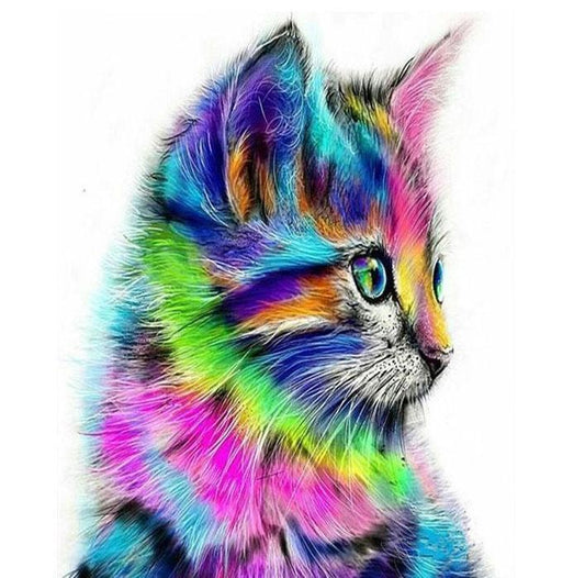 Cute Colorful Cat DIY Painting - All Paint by numbers