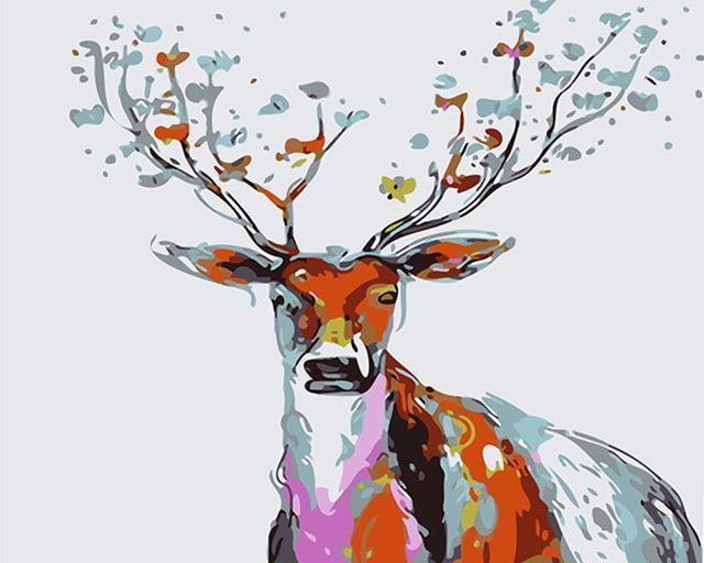 24 Deer Paint by 123 - Animals DIY Kits - All Paint by numbers