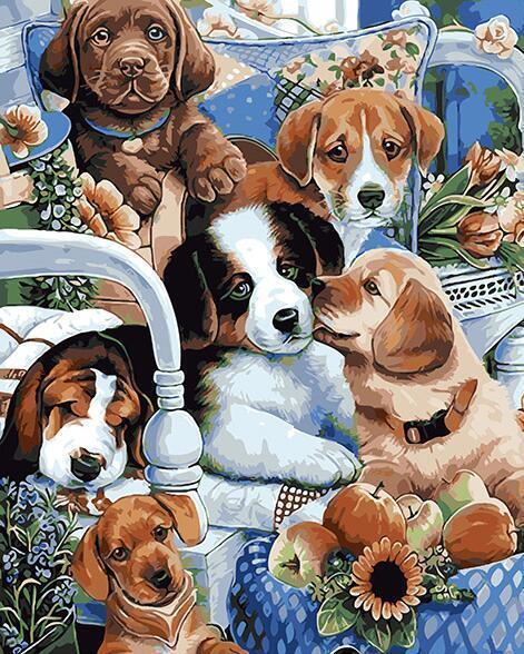 24 Dogs, Tigers and Other Animals Paintings - All Paint by numbers