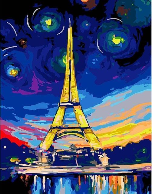 Eiffel Tower Painting by Numbers