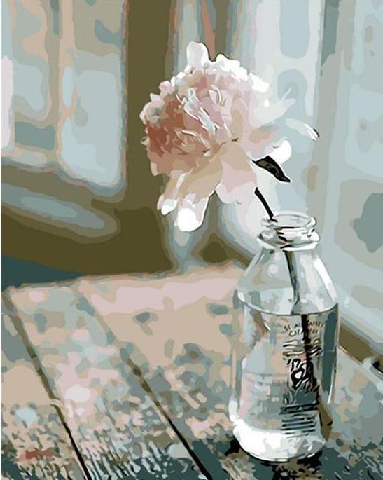 flower in a bottle painting