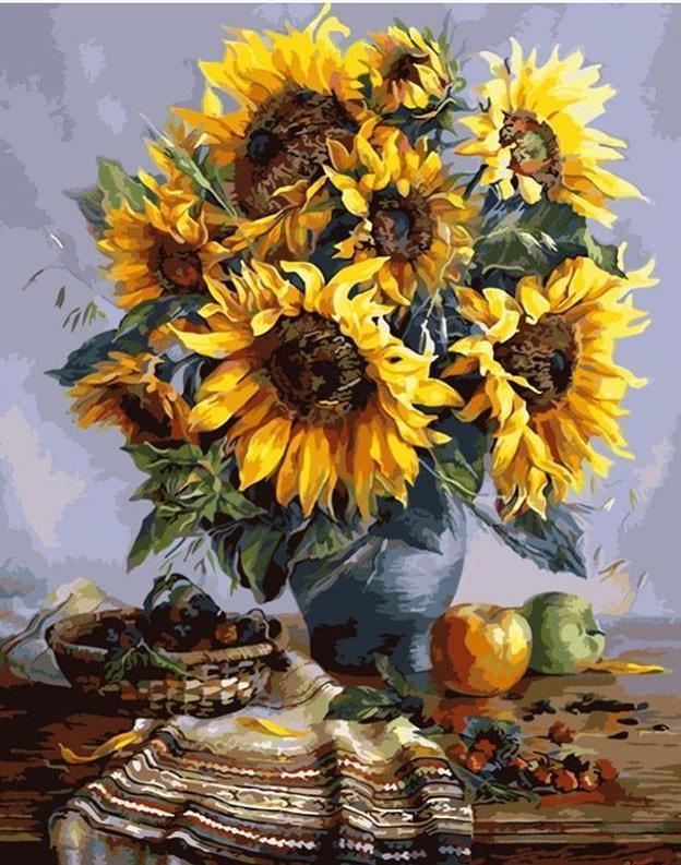 sunflower paint by numbers
