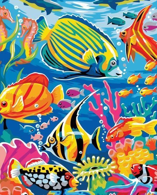 Fish in the Ocean - All Paint by numbers