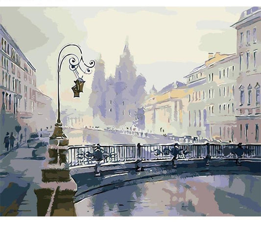 Vintage City Painting - All Paint by numbers