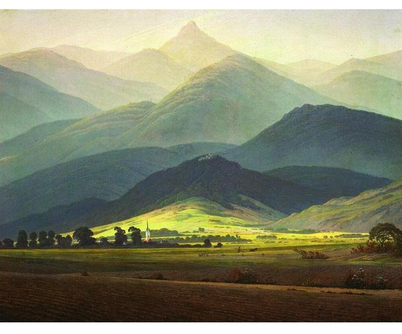 Mountain Meadows Landscape Painting - All Paint by numbers