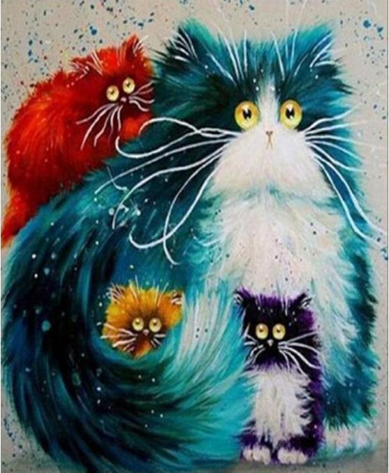 Cats Painting - Artistic GIFT - All Paint by numbers
