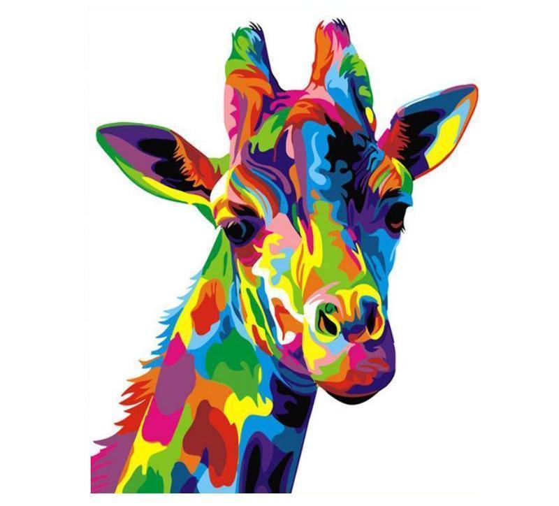 Colorful Giraffe Painting - All Paint by numbers