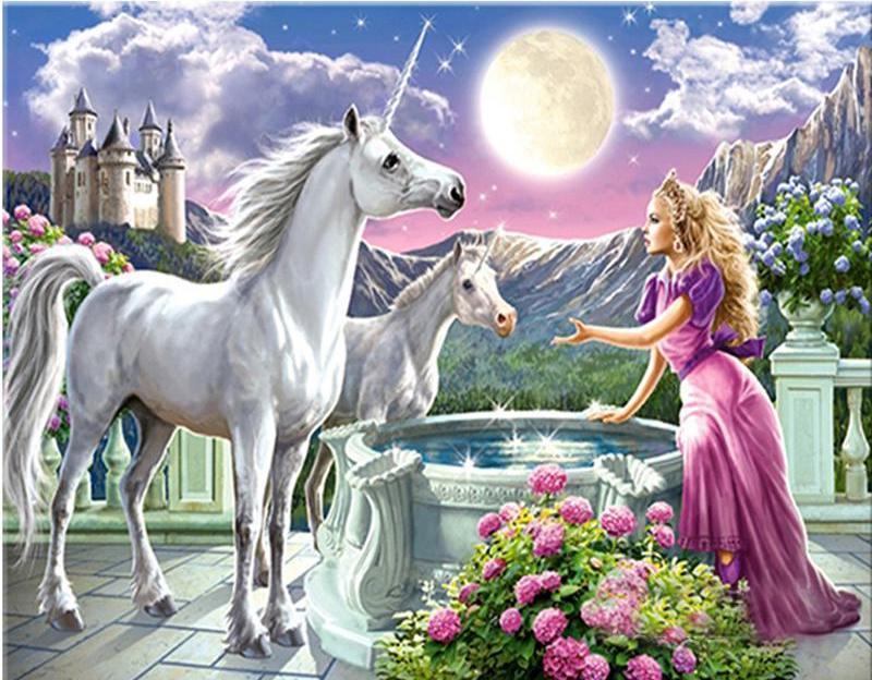 Unicorns and Fairy Painting - All Paint by numbers