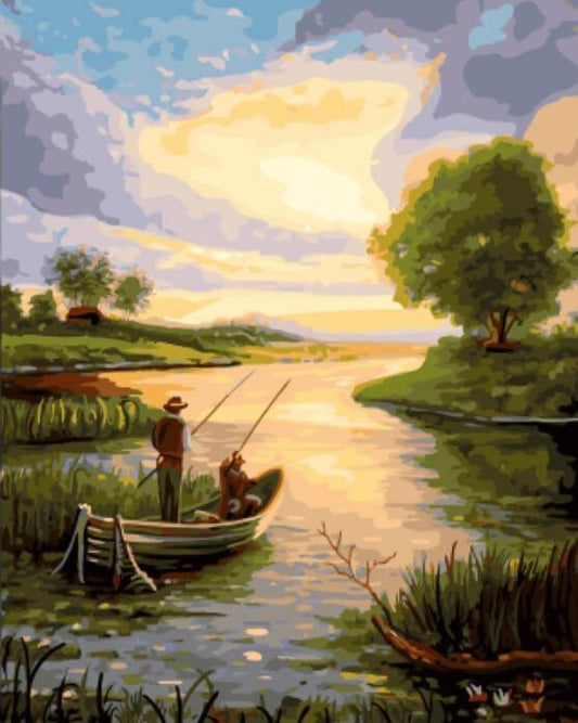 Fishing Paint By Numbers Kit - All Paint by Numbers