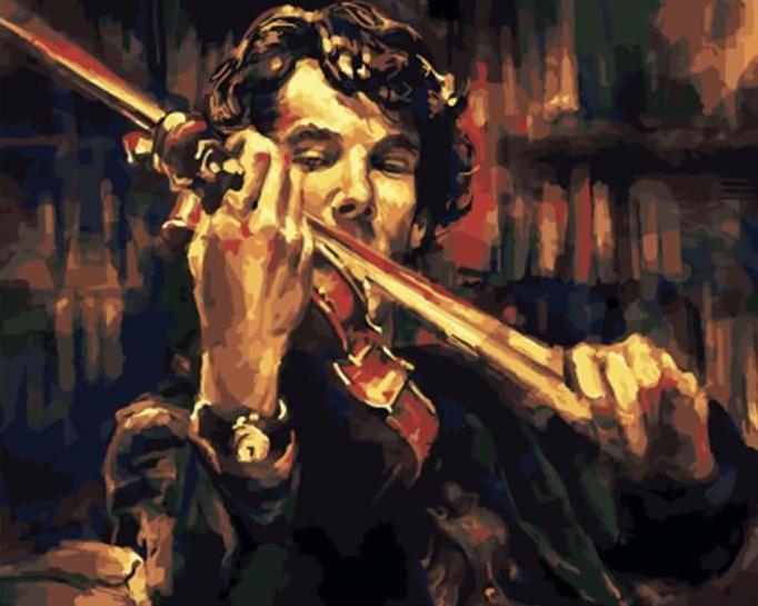 A Violinist Playing with Strings - All Paint by numbers