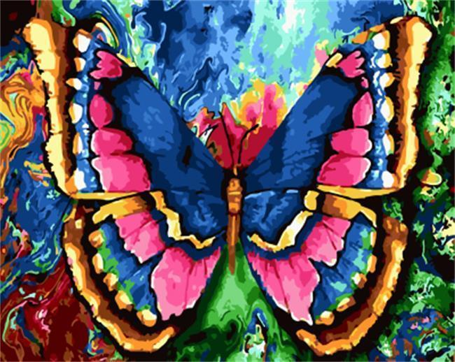 A colorful Butterfly - All Paint by numbers