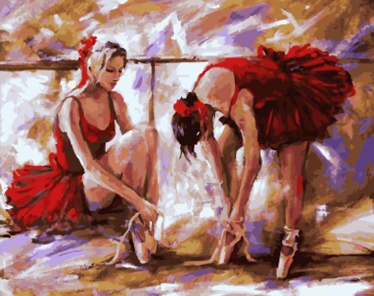 Ballet Dancers ready to Perform - All Paint by numbers
