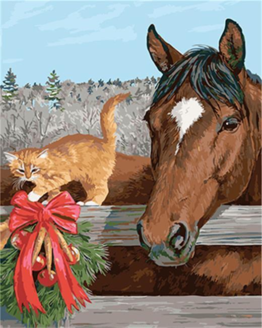 Friendship of Horse & a Cat