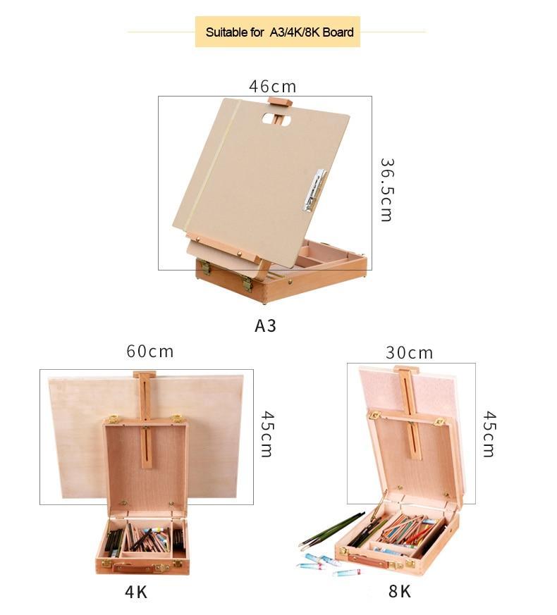 Wooden Easel with Storage