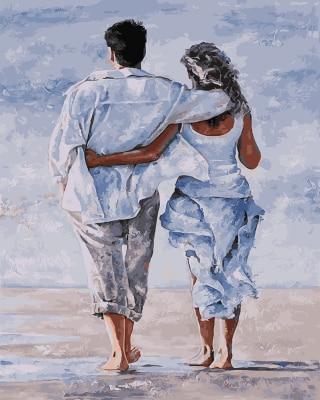 A Couple on the Beach - All Paint by numbers