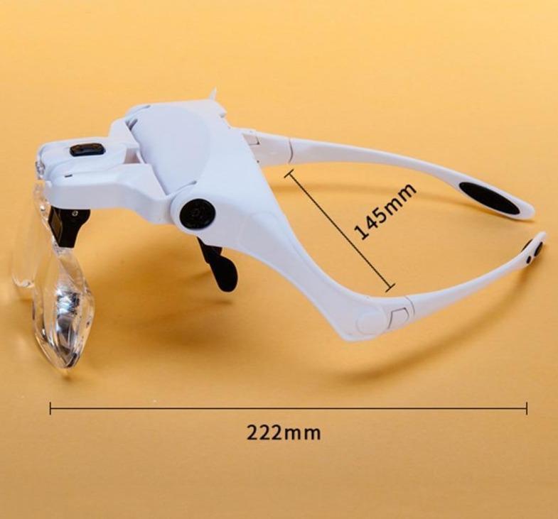 Adjustable LED Light Headband Magnifier Glass