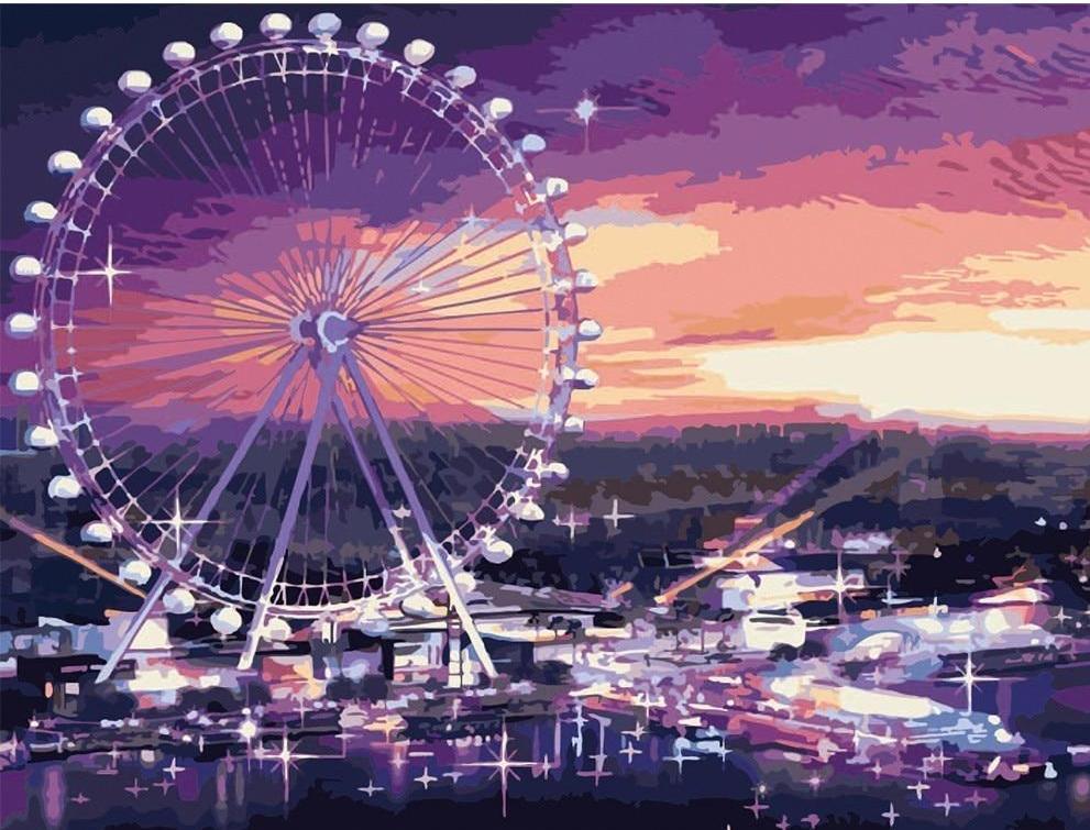 Spin Wheel & Purple Sky - All Paint by numbers