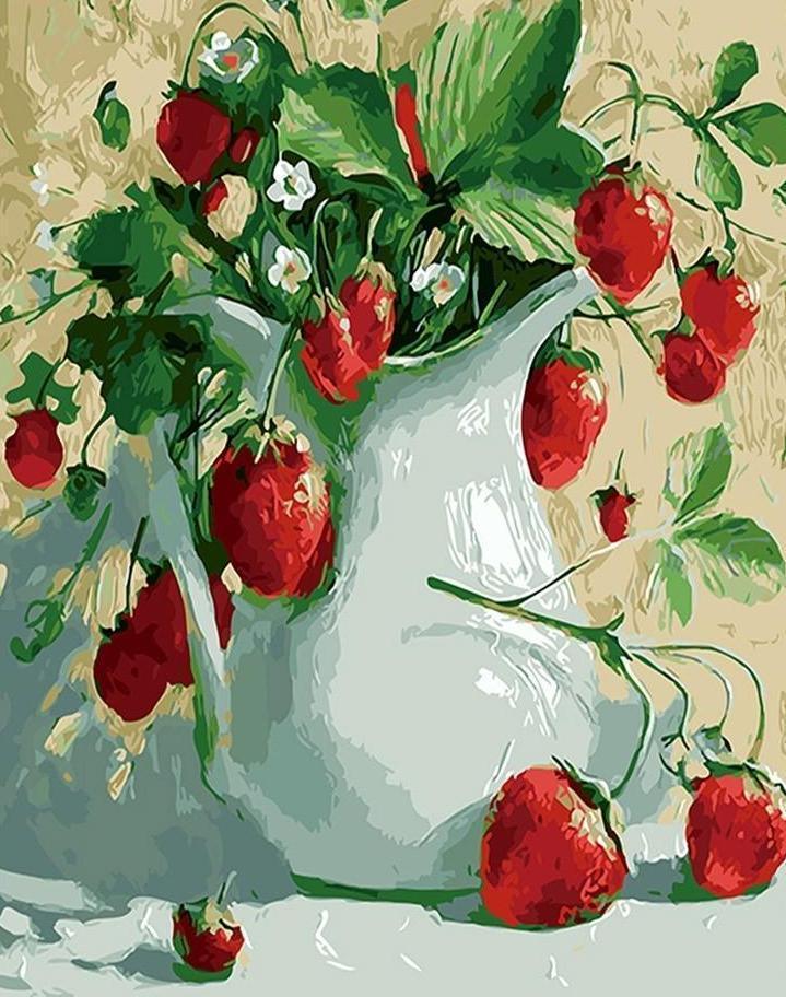Pot full of Strawberries - All Paint by numbers