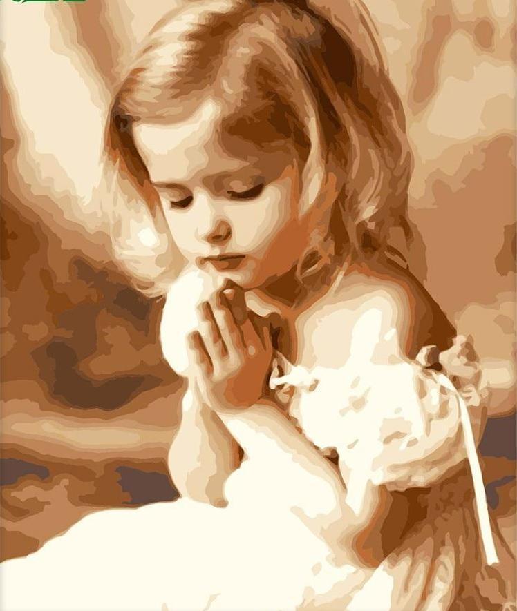 A Little Angel Praying - All Paint by numbers