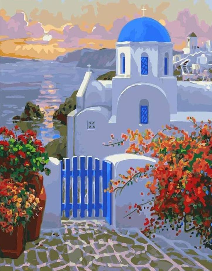 Santorini Island in the Aegean Sea - All Paint by numbers
