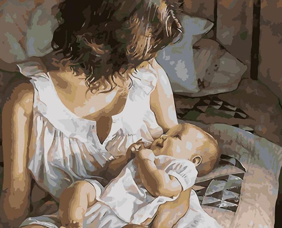 A Mother with her Baby - All Paint by numbers